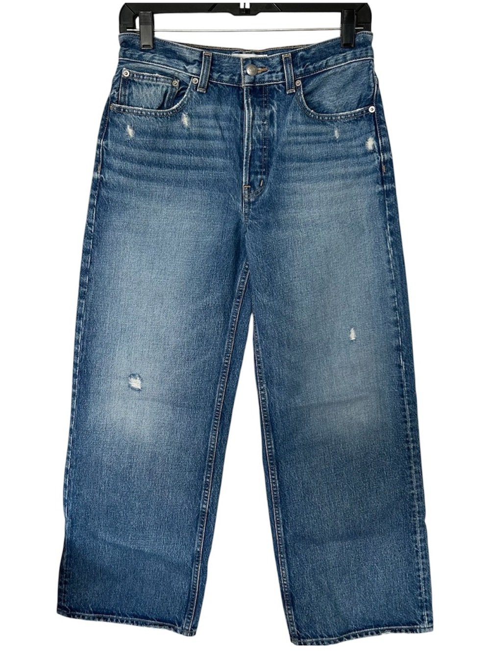 Madewell Petite Low-Slung Baggy Jeans in Rigid Denim